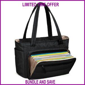 Lightweight 15.6 Laptop Tote with File Organizer & Cup Holder